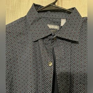 Van Heusen Geometric Print Shirt - Navy and Red